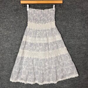 Victorias Secret Smocked‎ Strapless Boho Floral Mini Dress XS P
